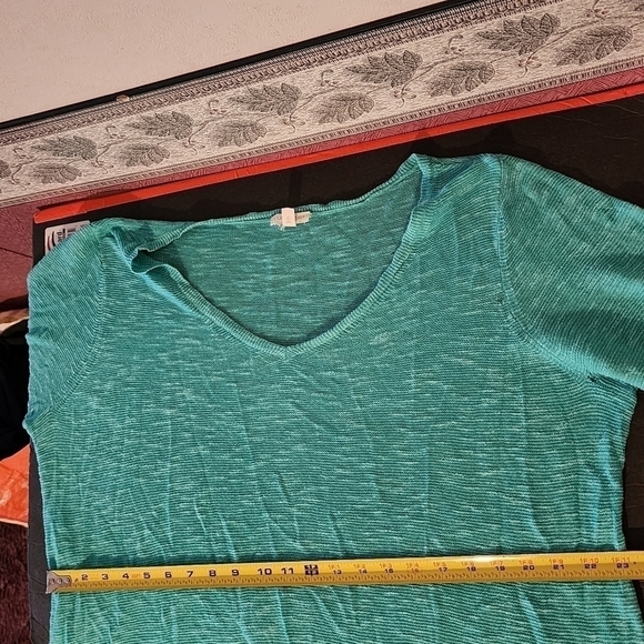 Eileen Fisher Organic Linen Cotton Blend Tunic Sweater Size 2X (FLAWED holes) - Picture 8 of 11